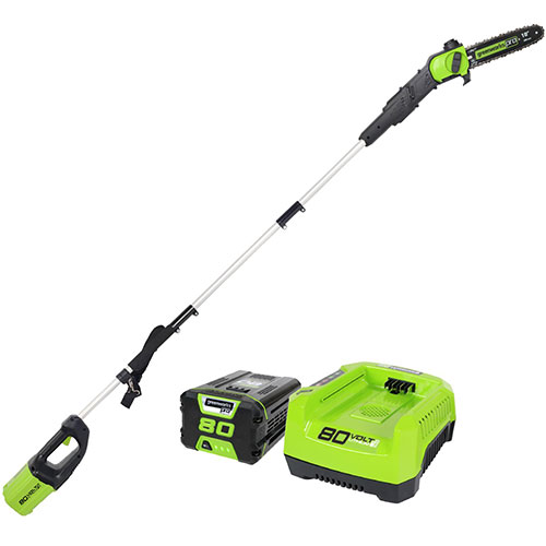 Greenworks PS80L21 PRO 10 Inch 80V Cordless Pole Saw