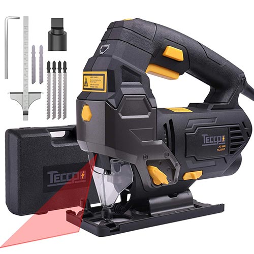 TECCPO 6.5 Amp 3000SPM Jig Saw with Laser Guide